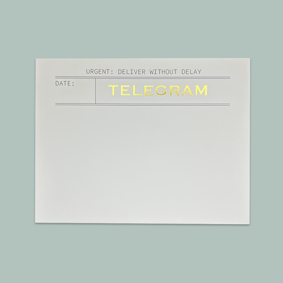 foiled vintage telegrams