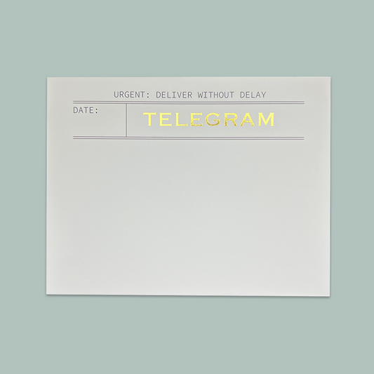 foiled vintage telegrams