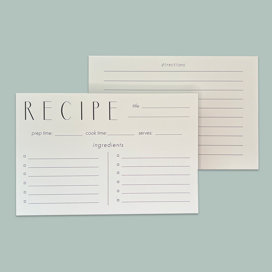 classic recipe cards