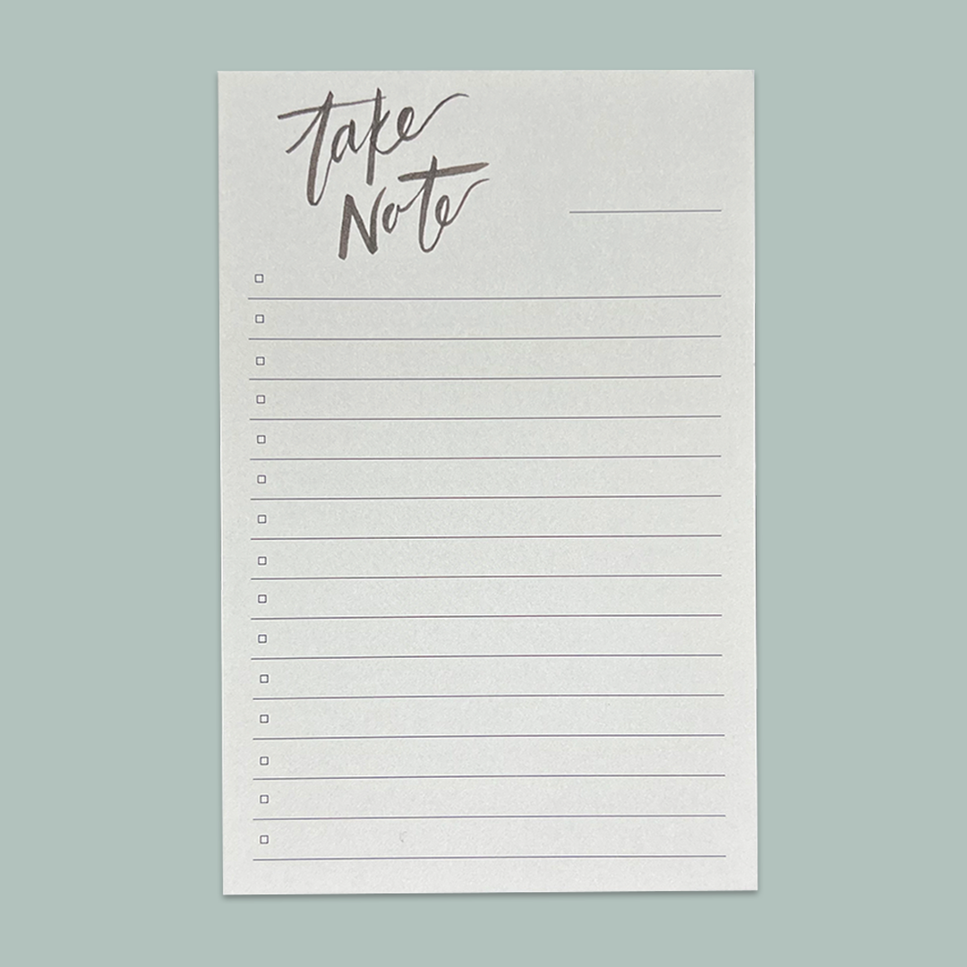 'take note' pad